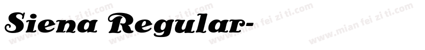 Siena Regular字体转换